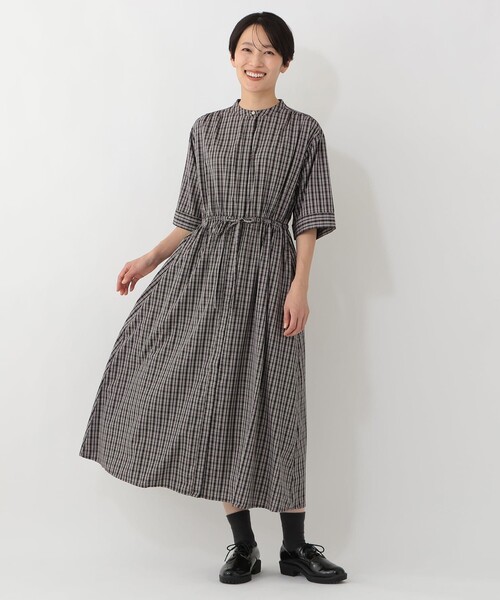セール】バンセルクールノーカラーワンピース（ワンピース