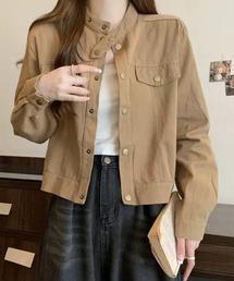 CELENA BEATS（セレナビーツ）の「ゴールドボタン スタンドカラー ミリタリー ライトジャケット（ミリタリージャケット）」