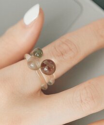ear PAPILLONNER（イアパピヨネ）の「クリアボールセットリング（リング）」