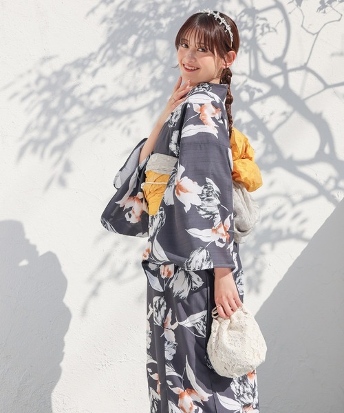 Honeys(ハニーズ)の「浴衣巾着(和装小物・レディース・アイボリー系1/サックスブルー系1/アイボリー・FREE)」の7枚目の写真