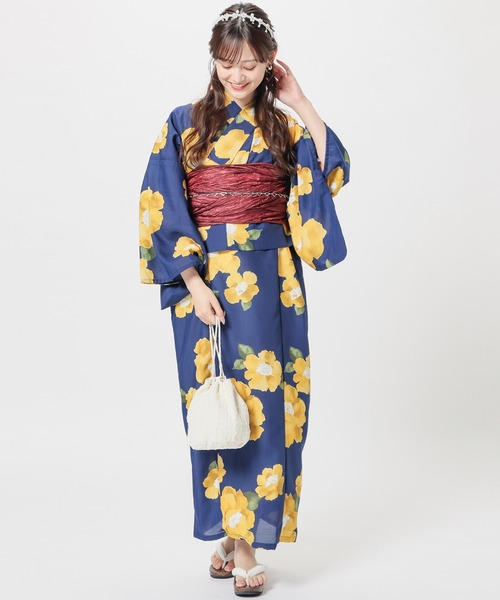 Honeys(ハニーズ)の「浴衣巾着(和装小物・レディース・アイボリー系1/サックスブルー系1/アイボリー・FREE)」の12枚目の写真