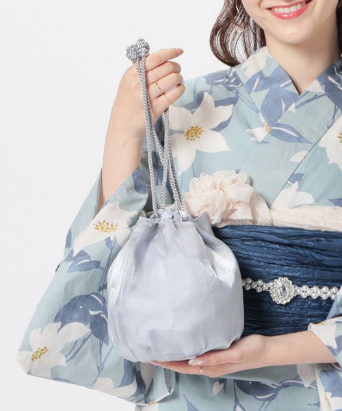 Honeys(ハニーズ)の「浴衣巾着(和装小物・レディース・アイボリー系1/サックスブルー系1/アイボリー・FREE)」の19枚目の写真