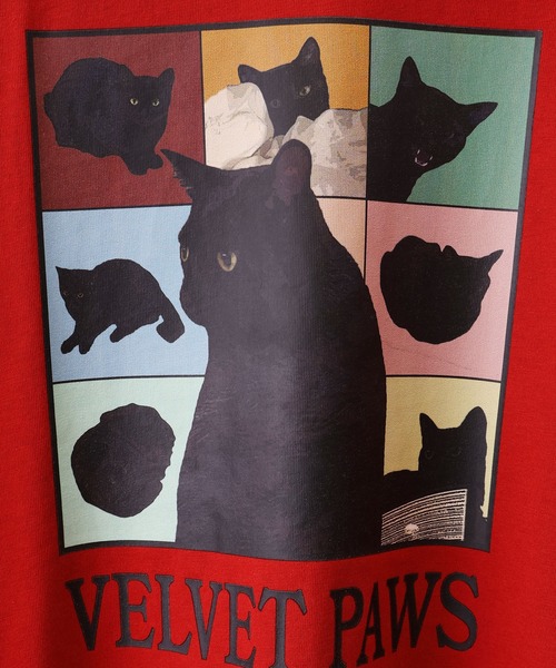 SpRay(スプレイ)の「CAT プリント Tシャツ(Tシャツ/カットソー・レディース・オフホワイト/ブラック/オートミール/レッド・FREE)」の16枚目の写真