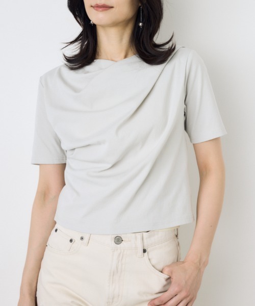 WEB限定】ドレープカットトップス（Tシャツ/カットソー）｜AZUL BY