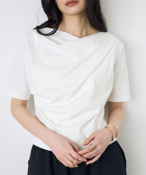セール】【WEB限定】ドレープカットトップス（Tシャツ/カットソー
