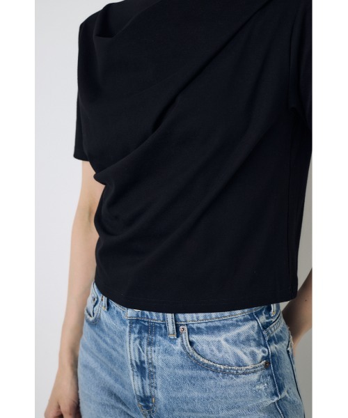 AZUL by moussy(アズールバイマウジー)の「【WEB限定】ドレープカットトップス(Tシャツ/カットソー・レディース・ホワイト/グレー/ブラック・FREE)」の21枚目の写真