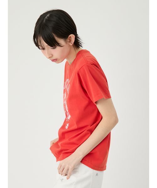 LILY BROWN(リリーブラウン)の「Lily BearエアラインTシャツ(Tシャツ/カットソー・レディース・ホワイト/レッド/ブラック・F)」の8枚目の写真
