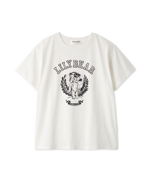 LILY BROWN(リリーブラウン)の「Lily BearエアラインTシャツ(Tシャツ/カットソー・レディース・ホワイト/レッド/ブラック・F)」の15枚目の写真