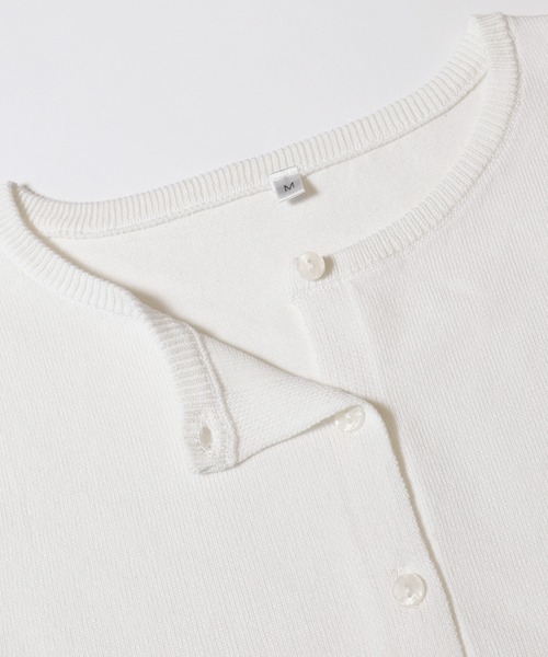 coca（coca）（コカ）の「フロントボタンニットトップス（ニット/セーター・レディース・ブルー/ホワイト・L/M/S/XL）」の15枚目の写真