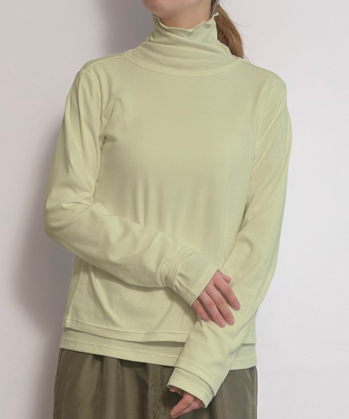 COMMON+HAUS(コモンハウス)の「レイヤードカットソー(2枚組)(その他トップス・レディース・グリーン/ホワイト/ブラック・M/L)」の1枚目の写真