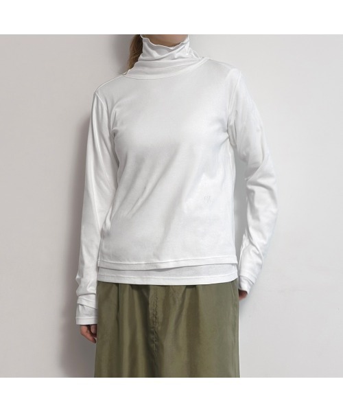 COMMON+HAUS(コモンハウス)の「レイヤードカットソー(2枚組)(その他トップス・レディース・グリーン/ホワイト/ブラック・M/L)」の8枚目の写真