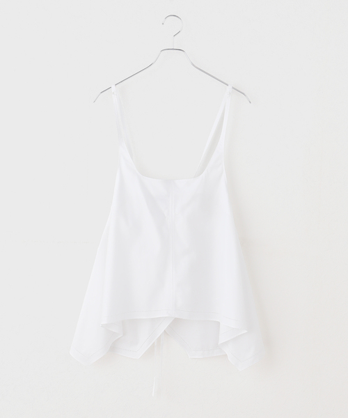 LOW CLASSIC(ロウ クラシック)の「【LOW CLASSIC/ロウ クラシック】 FLARED SLEEVELESS TOP(シャツ/ブラウス・レディース・ホワイト・SMALL)」の1枚目の写真