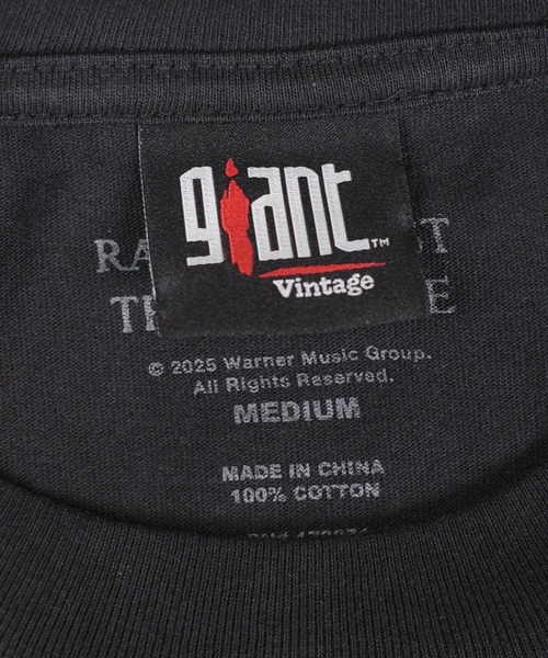 giant Vintage(ジャイアントヴィンテージ)の「【GIANT01】【Giant Vintage/ジャイアント ヴィンテージ】RAGE AGAINST THE MACHINE THE BATTLE OF LOS ANGELES SCREEN PRINT OVERSIZED BOX SILHOUETTE T-SHIRTS(Tシャツ/カットソー・メンズ・ブラック系その他・LARGE/MEDIUM/SMALL)」の8枚目の写真