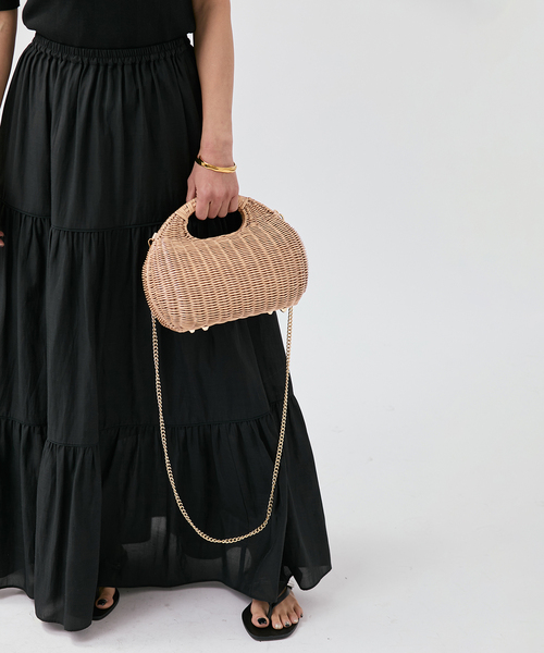 capaf（カパフ）の「CAPAF カパフ 別注 Bag Mini 11371/S（かごバッグ・レディース・ブラウン・FREE）」の13枚目の写真