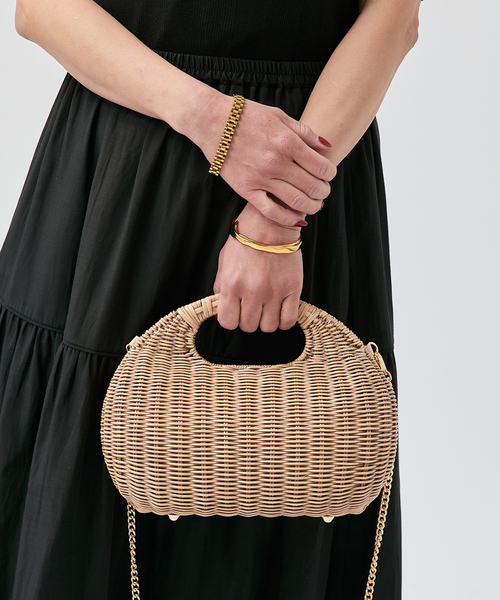 capaf（カパフ）の「CAPAF カパフ 別注 Bag Mini 11371/S（かごバッグ・レディース・ブラウン・FREE）」の14枚目の写真