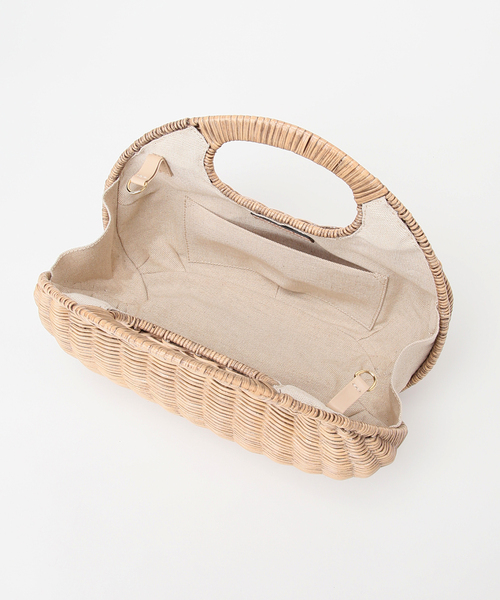 capaf（カパフ）の「CAPAF カパフ 別注 Bag Mini 11371/S（かごバッグ・レディース・ブラウン・FREE）」の3枚目の写真