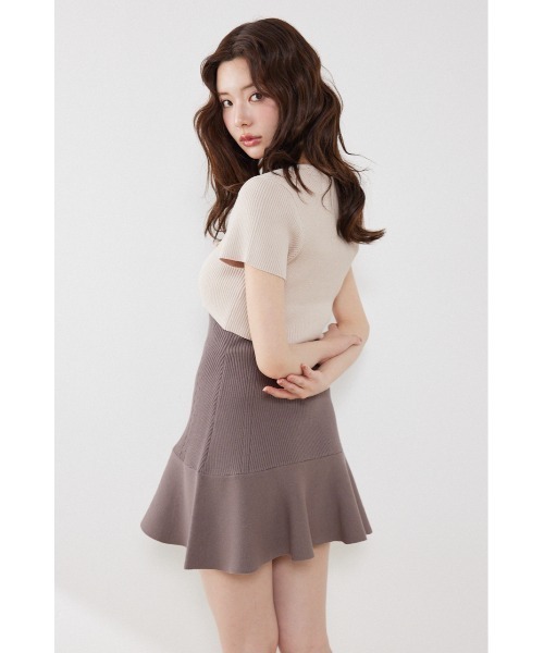rienda（リエンダ）の「フロントリボンカーデセットニットミニワンピース　春服 夏服（ワンピース・レディース・ブラウン系その他2/ブルー系その他/ベージュ系その他・FREE）」の14枚目の写真