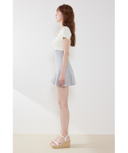 rienda（リエンダ）の「フロントリボンカーデセットニットミニワンピース　春服 夏服（ワンピース・レディース・ブラウン系その他2/ブルー系その他/ベージュ系その他・FREE）」の22枚目の写真