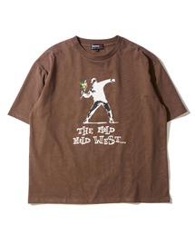 【BRANDALISED/ブランダライズド】冷感スラブ天竺 プリントクルーネックTシャツ