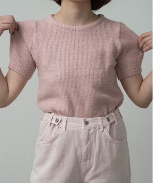 lawgy(ラウジー)の「shoulder tuck round neck knit t / ショルダータックラウンドネックニットt(ニット/セーター・レディース・ピンク/ネイビー/アイボリー・FREE)」の11枚目の写真