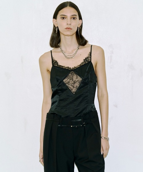 JOSE MOON(ジョゼムーン)の「LACE TLIM JUMP SUITS/レーストリムジャンプスーツ(つなぎ/オールインワン・レディース・ブラック・38/36)」の5枚目の写真