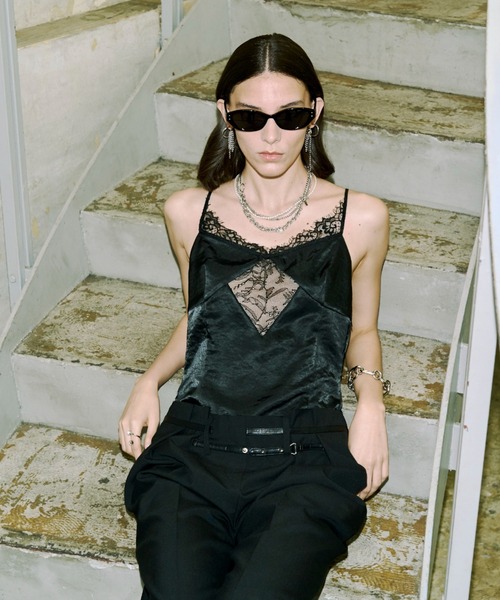 JOSE MOON(ジョゼムーン)の「LACE TLIM JUMP SUITS/レーストリムジャンプスーツ(つなぎ/オールインワン・レディース・ブラック・38/36)」の12枚目の写真