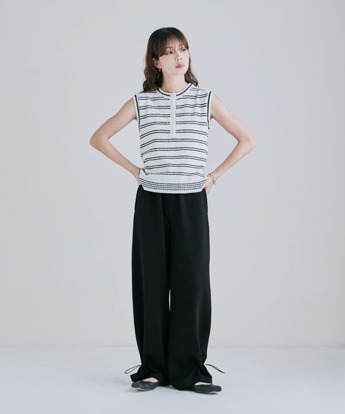 etoll.(エトル)の「サマースウェットサイドドロストパンツ 夏服(スウェットパンツ・レディース・ブラウン/杢グレー/ブラック/オートミール・M)」の12枚目の写真