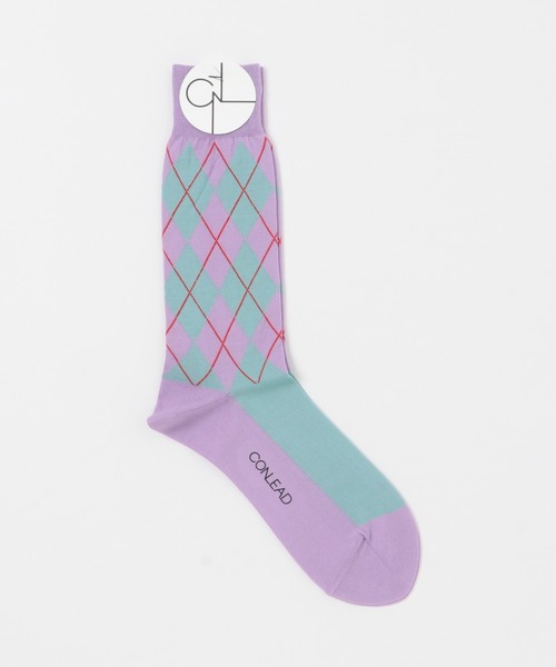 CONLEAD(コンリード)の「CONLEAD ARGYLE(ソックス/靴下・メンズ・グレー系その他/ブラウン系その他/イエロー系その他/ホワイト系その他/レッド/ラベンダー・FREE)」の5枚目の写真