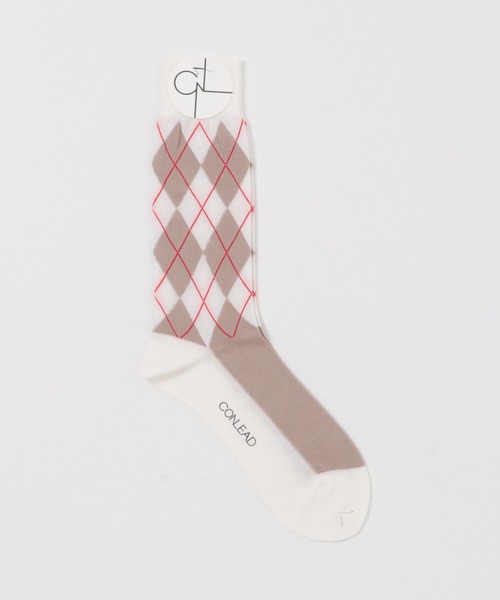 CONLEAD(コンリード)の「CONLEAD ARGYLE(ソックス/靴下・メンズ・グレー系その他/ブラウン系その他/イエロー系その他/ホワイト系その他/レッド/ラベンダー・FREE)」の2枚目の写真