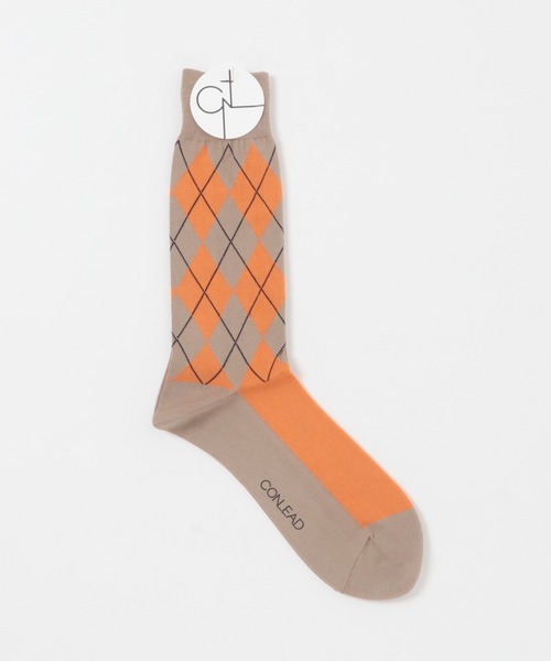 CONLEAD(コンリード)の「CONLEAD ARGYLE(ソックス/靴下・メンズ・グレー系その他/ブラウン系その他/イエロー系その他/ホワイト系その他/レッド/ラベンダー・FREE)」の4枚目の写真