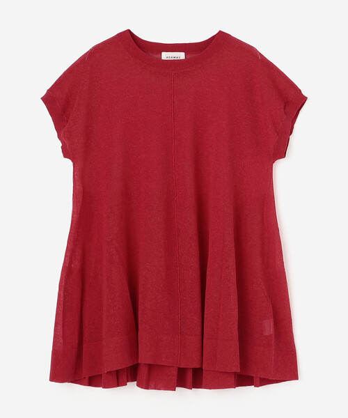 ADAWAS(アダワズ)の「ADAWAS |〈別注〉セミシアー ティアードトップス WOMEN(ニット/セーター・レディース・ネイビー/グリーン/レッド/ブラック・ONE)」の4枚目の写真