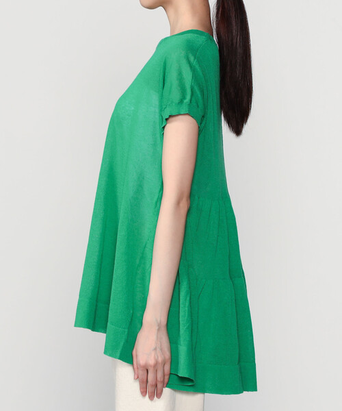 ADAWAS(アダワズ)の「ADAWAS |〈別注〉セミシアー ティアードトップス WOMEN(ニット/セーター・レディース・ネイビー/グリーン/レッド/ブラック・ONE)」の12枚目の写真
