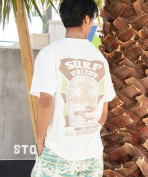 【Kahiko】SURF&Palms ビーチリーメンズTシャツ