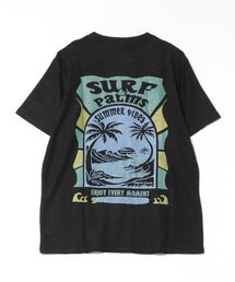 【Kahiko】SURF＆Palms ビーチリーメンズTシャツ