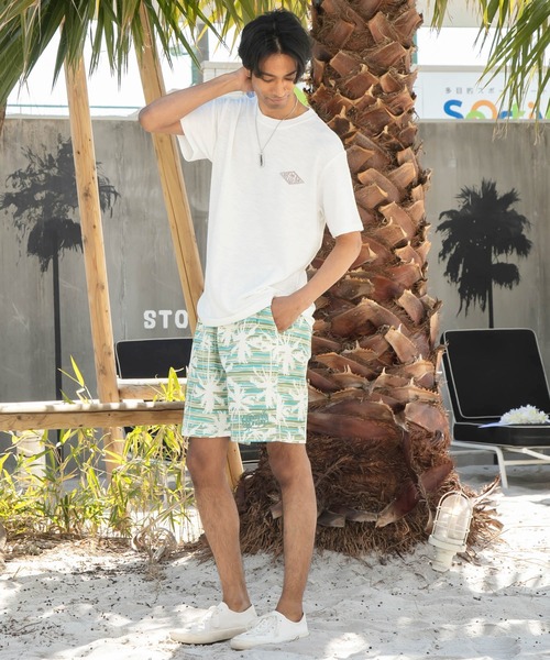 Kahiko(カヒコ)の「【Kahiko】SURF&Palms ビーチリーメンズTシャツ(Tシャツ/カットソー・メンズ・ブラック/ホワイト/ベージュ/グリーン・FREE)」の7枚目の写真