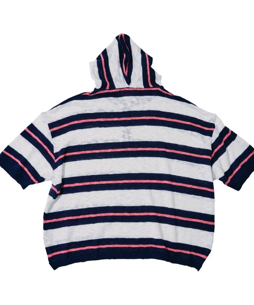 EFFECTEN(エフェクテン)の「【EFFECTEN】Slab knit border half zip hoodie(ニット/セーター・メンズ・ブルー系その他/グレー系その他・MEDIUM/LARGE)」の7枚目の写真