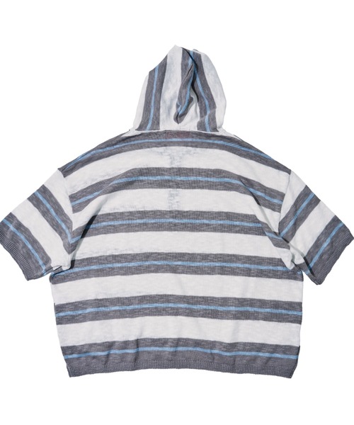 EFFECTEN(エフェクテン)の「【EFFECTEN】Slab knit border half zip hoodie(ニット/セーター・メンズ・ブルー系その他/グレー系その他・MEDIUM/LARGE)」の11枚目の写真