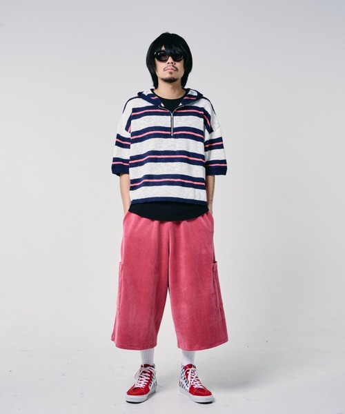 EFFECTEN(エフェクテン)の「【EFFECTEN】Slab knit border half zip hoodie(ニット/セーター・メンズ・ブルー系その他/グレー系その他・MEDIUM/LARGE)」の9枚目の写真