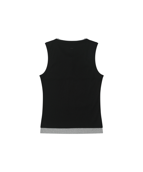 SECONDMONO（セカンドモノローグ）の「Layered Henley Sleeveless [BLACK]_SETS059BLACK（Tシャツ/カットソー・レディース・その他・MEDIUM/LARGE）」の6枚目の写真