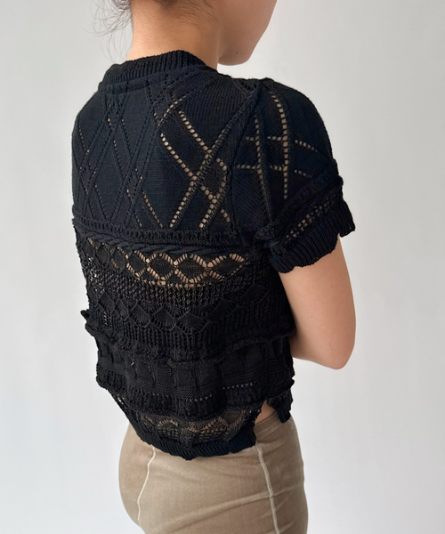 ODAKHA(オダカ)の「【ODAKHA / オダカ】crazy short knit basque(ニット/セーター・レディース・ホワイト/ブラック・FREE)」の17枚目の写真