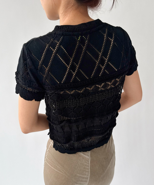 ODAKHA(オダカ)の「【ODAKHA / オダカ】crazy short knit basque(ニット/セーター・レディース・ホワイト/ブラック・FREE)」の16枚目の写真