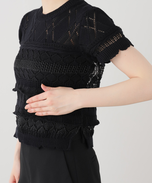 ODAKHA(オダカ)の「【ODAKHA / オダカ】crazy short knit basque(ニット/セーター・レディース・ホワイト/ブラック・FREE)」の8枚目の写真