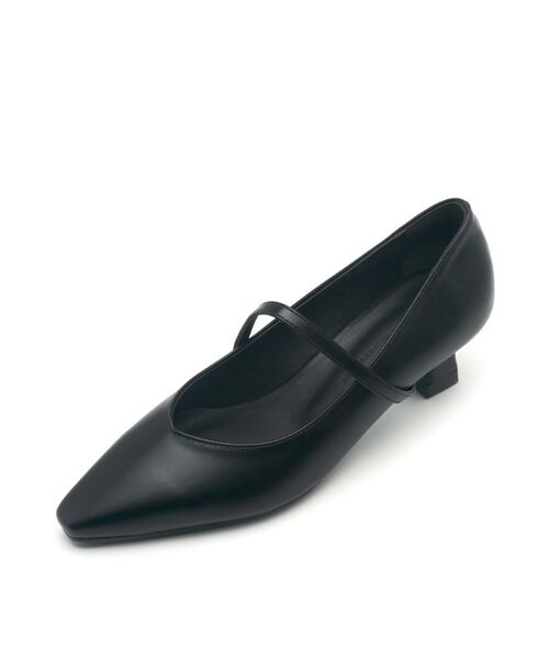 SPUR（シュプール）の「ロッサン Vカットミニマルパンプス 5.5cm -VA8045 (2カラー)（パンプス・レディース・アイボリー/ブラック・22.5cm/23cm/23.5cm/24cm/24.5cm/25cm）」の2枚目の写真