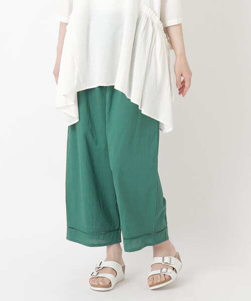 one'sterrace（ワンズテラス）の「【リンネル7月号掲載】はしごレース コットンペチパンツ（その他パンツ・レディース・ブラック系8/ピンク系9/アイボリー系8/グリーン系その他6・02）」の4枚目の写真