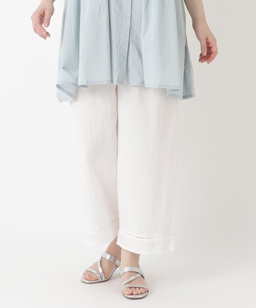 one'sterrace（ワンズテラス）の「【リンネル7月号掲載】はしごレース コットンペチパンツ（その他パンツ・レディース・ブラック系8/ピンク系9/アイボリー系8/グリーン系その他6・02）」の19枚目の写真