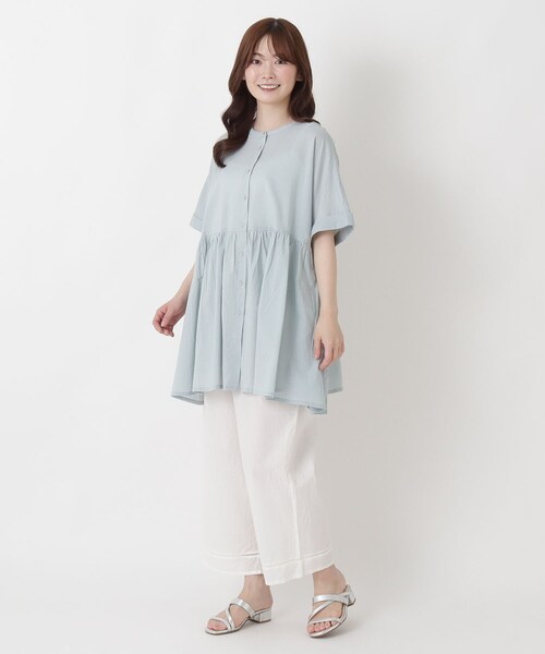 one'sterrace（ワンズテラス）の「【リンネル7月号掲載】はしごレース コットンペチパンツ（その他パンツ・レディース・ブラック系8/ピンク系9/アイボリー系8/グリーン系その他6・02）」の5枚目の写真