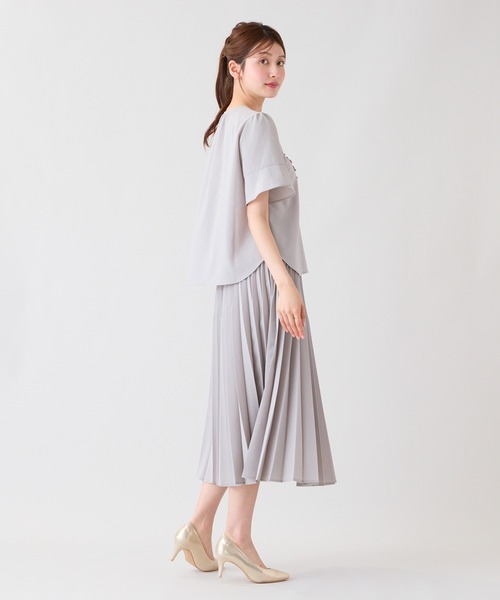 Rose Tiara(ローズティアラ)の「【撥水/通気性◎】フロントフリルブラウス(シャツ/ブラウス・レディース・ピンク/グレー/ブラック・38/42/46)」の21枚目の写真
