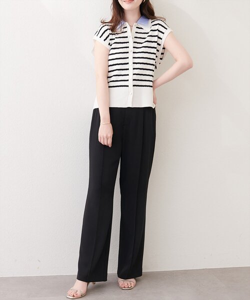 natural couture(ナチュラルクチュール)の「衿付きケーブルノースリカーデ風TOPS(ニット/セーター・レディース・その他1/オフホワイト/ネイビー/ピンク/グレイッシュベージュ/ライトグレー・FREE)」の10枚目の写真
