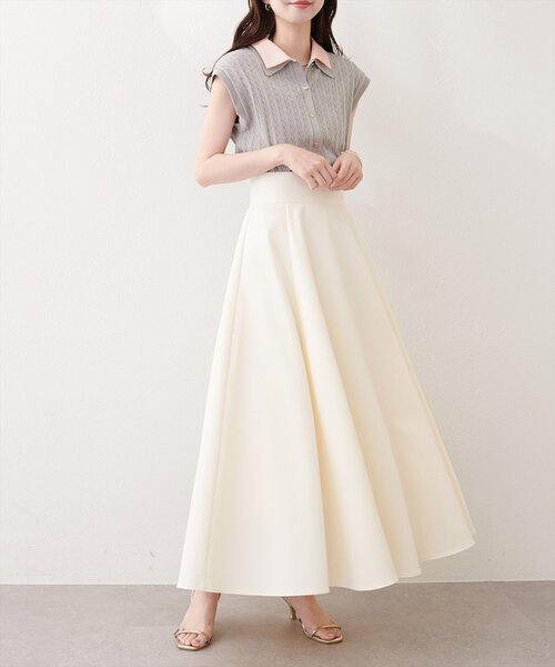 natural couture(ナチュラルクチュール)の「衿付きケーブルノースリカーデ風TOPS(ニット/セーター・レディース・その他1/オフホワイト/ネイビー/ピンク/グレイッシュベージュ/ライトグレー・FREE)」の20枚目の写真