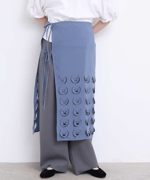 I am I in fact...（アイアムアイインファクト）の「LOL Wrap Skirt（スカート・レディース・ブラック/ブルー/アイボリー・FREE）」の3枚目の写真